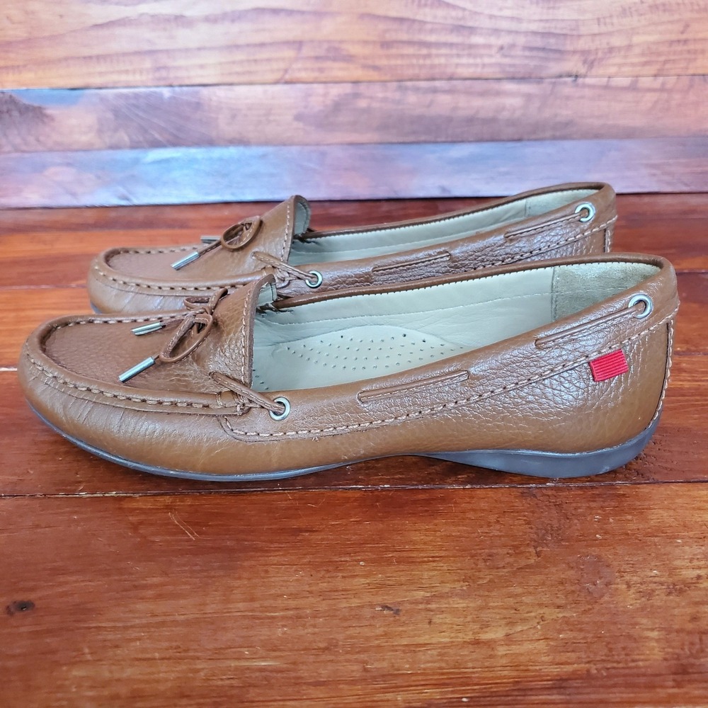 Marc Joseph Leather Loafers Shoes‎ Women 6.5 Brown Comfort Slip On Casual